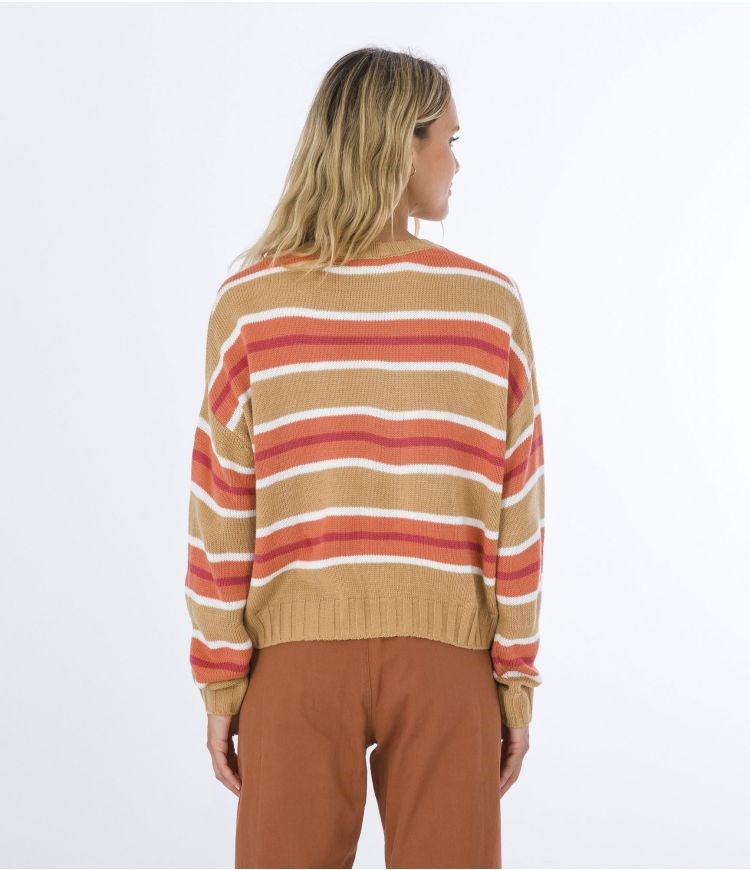 Hurley Pullover Morgan Kaffee Streifen | 9140835-CX